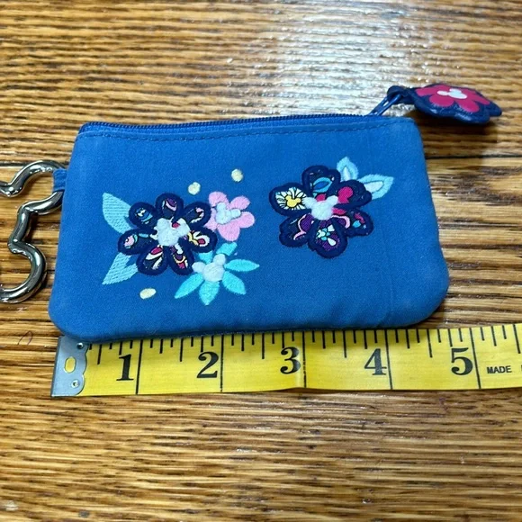Vera Bradley + Disney Sensational Six ID zipper pouch w/Mickey shaped key ring. - Picture 10 of 11